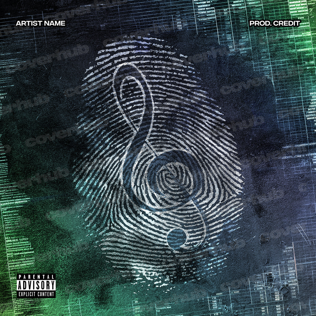 thumb print with a music note inside, free album cover art mixtape album artwork