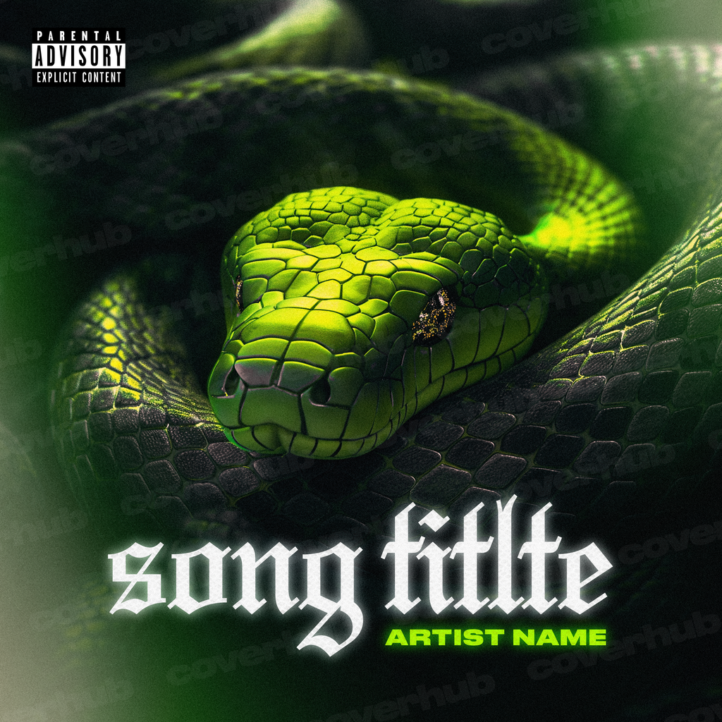 SNAKE GREEN PREMADE SINGLE ALBUM ART TEMPLATE ARTWORK 